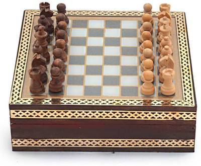 

Kiran Udyog Handmade Rajasthani Gemstone Chessboard Game -210 Board Game