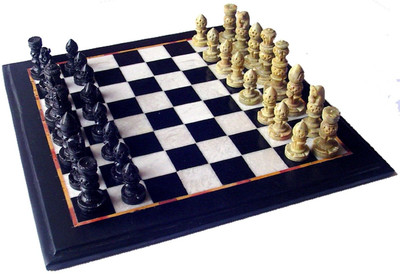 38% OFF on Stonkraft Collectible Black Marble Game Board with Hand Carved Stone Pieces 12 inch Chess Board(Multicolor) 38% OFF on Stonkraft Collectible Black Marble Game Board with Hand Carved Stone Pieces 12 inch Chess Board(Multicolor)