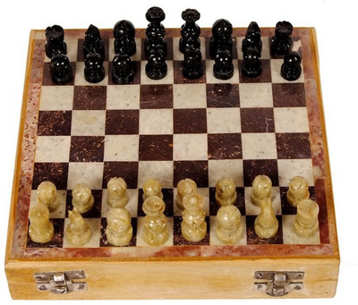 

Pooja Creation Marble 26 Cm Shatranj Full Size And Large Goti Inside Board Game
