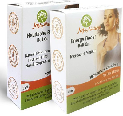 

JoybyNature Headache Relief And Energy Boost Roll On Set of 2 Roll On(16 ml)