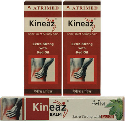 

Atrimed Kineaz Liniment & Balm for bone, joint & body pain Combo set(Set of 3) Oil(120 ml)