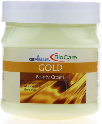 

Gemblue Biocare Gold Beauty Cream Enriched with Almond Oil & Gold dust(500 ml)
