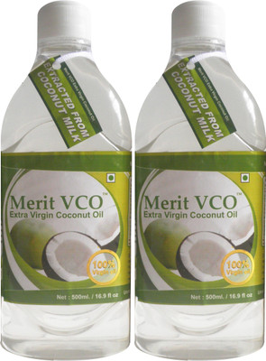 

Merit VCO Extra Virgin Coconut Oil Pack of 2(1000 ml)