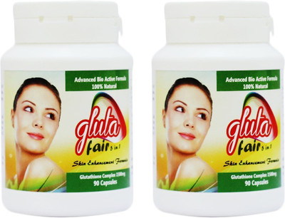 

Gluta fair 5 in 1 - Skin Whitening Capsules - Glutathione 1500 Mg - 2 Bottles(60 g)