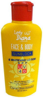 

Lady Lady Diana Face and Body Lotion with Sunblock, UV, SPF 40 AMZ0070(200 ml)