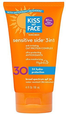 

Kiss My Face Kiss My Face Sensitive Side 3-in-1 Sunscreen Lotion SPF 30, 4 oz(118.29411825 ml)