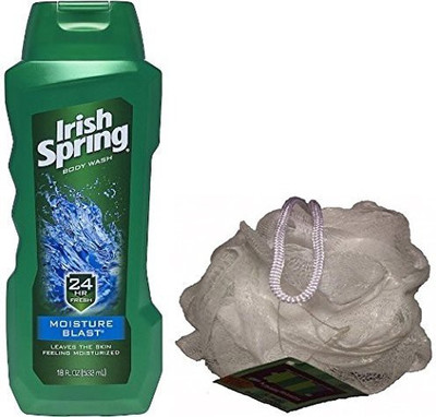 

Irish Spring Body Wash, Moisture Blast, With Bath Sponge(532.26 ml)