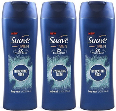 

Suave Men Fresh & Clean Body Wash, Hydrating Rush, 12 Oz (Pack of 3)(354 ml, Pack of 3)