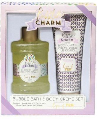 

Bubble & Charm & Charm Bubble Bath 16 Oz & Firming Body Creme 8 Oz. Gift Set Fragranced By Hand with Cups of Tea(295 g)