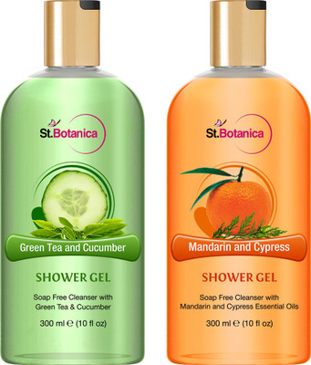 

St.Botanica Green Tea And Cucumber + Mandarin Cypress Luxury Shower Gel(300 ml)