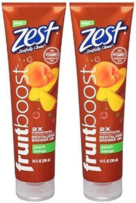 

Zest Fruit Boost Revitalizing Shower Gel - Peach Mango - 2X Concentrated - Pack Of 2(295 ml, Pack of 2)