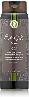 

Sow Good 3-In-1 Natural Shampoo Shower And Shaving Gel For Men Mint(499.733 ml)