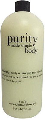 

Philosophy Purity Made Simple Body 3-In-1 Shower, Bath & Shave Gel, 32 oz(946 ml)