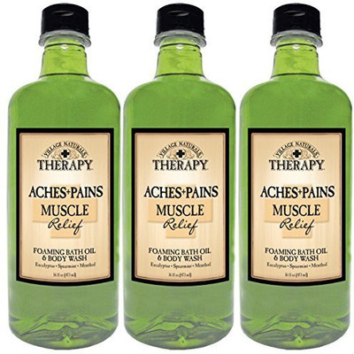 

Village Naturals Therapy Aches and Pains Muscle Relief Foaming Bath Oil and 3pack(480 ml)