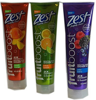 

Zest Fruitboost Shower Gel 3 Scent Variety Pack(295 ml, Pack of 3)