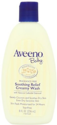 

Aveeno Soothing Relief Creamy Wash, Fragrance Free and 8 Ounce(236.5 ml)