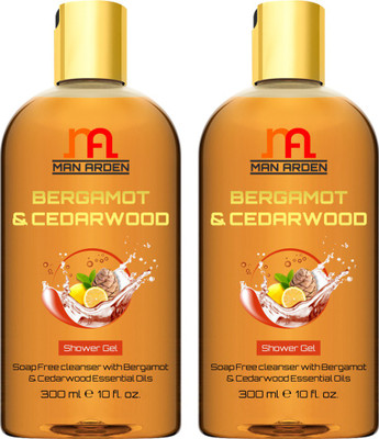 

Man Arden Bergamot & Cedarwood Luxury Shower Gel (Pack of 2)(600 ml, Pack of 2)