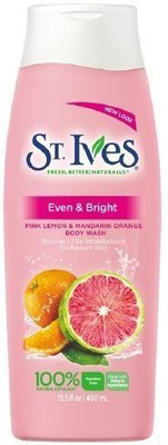 St. Ives Even & Bright Body Wash, Pink Lemon & Mandarin Orange (Pack Of 2)(399.195 ml, Pack of 2)