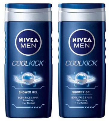 

Nivea Cool Kick Shower Gel for Men (Pack of 2)(250 ml, Pack of 2)