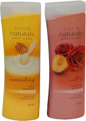 Avon Naturals Body Care Nourishing & Suttary Shower Gel (Set of 2)(400 ml, Pack of 2) Avon Naturals Body Care Nourishing & Suttary Shower Gel (Set of 2)(400 ml, Pack of 2)