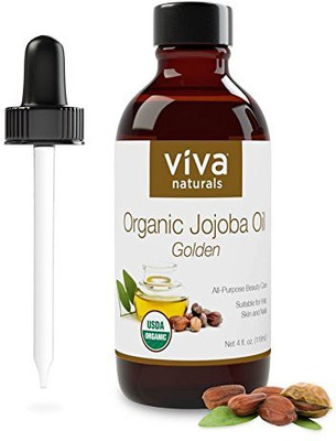 

Viva Naturals Organic Jojoba Oil, - For Radiant Looking Skin, 100% Pure, Cold Pressed & Hexane Free(118.28 ml)