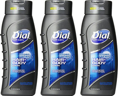 Dial Men Hair and Body Wash, Hydro Fresh, 21 Ounce (Pack of 3)(621 ml, Pack of 3)