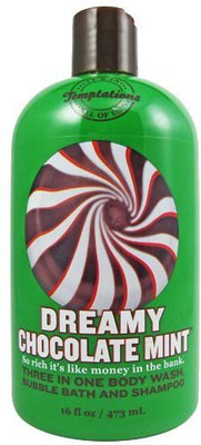 

Temptations Body Works Dreamy Chocolate Mint 3 In 1 Body Wash, Bubble Bath, Shampoo(473.12 ml)