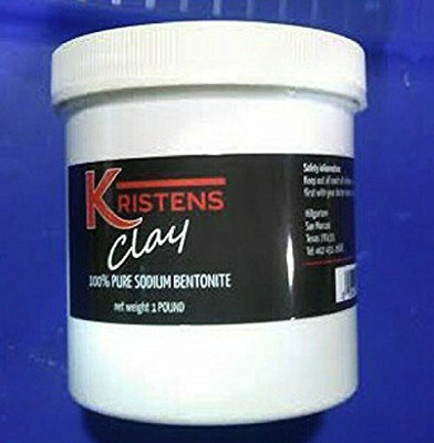 

Kristens Clay - 100% Pure Sodium Bentonite (1 Pound)(200 g)