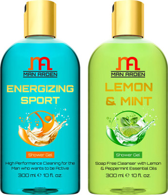 

Man Arden Energizing Sport + Lemon & Mint Luxury Shower Gel (Pack Of 2)(600 ml, Pack of 2)