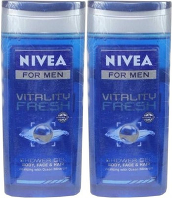 

Nivea Vitality Fresh Shower Gel for Men (Pack of 2)(500 ml, Pack of 2)
