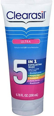 

Clearasil Ultra 5in1 Exfoliating Wash 6.78 Fl Oz (200 mL) Per Tube - 2 Tubes(187.6 g)