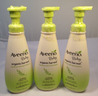 Aveeno Baby Organic Harvest Foaming Wash And Shampoo(708 ml, Pack of 3)