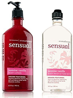 

Bath & Body Works Aromatherapy Sensual Jasmine Vanilla Wash Foam Lotion Bundle (Jasmine Vanilla)(192.205 ml, Pack of 2)