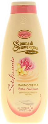 

Spuma di Sciampagna "Bagnocrema Setificante Rosa E Vaniglia" Bath Cream, With Rose And Vanilla Bottle(750 ml)