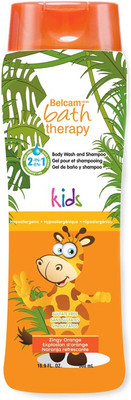 

Belcam Bath Therapy 2 in 1 Body Wash & Shampoo: Kids-Zingy Orange(500 ml)