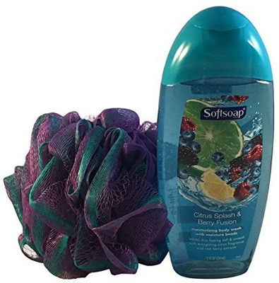 

Softsoap Citrus Splash & Berry Fusion Moisturizing Body Wash With Pouf Set(354.84 ml)