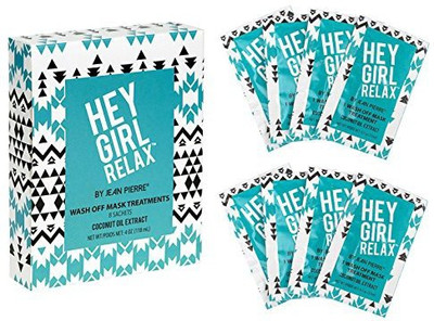 Hey Girl Relax Girl Relax Wash Off Mask Treatment, Coconut, 8 Count(200 g, Pack of 8)
