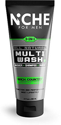 

Niche For Men for Men 3-in-1 Multi Wash Shower Gel Shampoo Shave Back Country Embered Cedar 8.5oz(238 g)