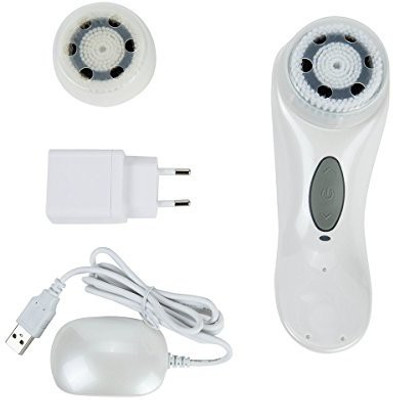 

Miss Sweet Sweet Sonic Skin Cleansing System Free Pore Facial Brush Cleansing Tools Sonic Skin Care System Ultrasonic Electric Cleaning Machine Body Care Kit for Women & Men with Normal Brush Head and Super Delicate Brush Head (White)(200 g)