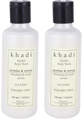 

Khadi Natural Jasmine & Mogra Body Wash- Sls & Paraben Free- Set of 2(420 ml, Pack of 2)