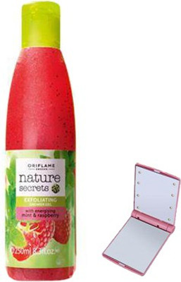 

Oriflame Sweden NATURE SECRETS EXFOLIATING SHOWER GEL WITH ENGERGISING MINT AND RASPBERRY WITH SMART POCKET MIRROR(250 ml)