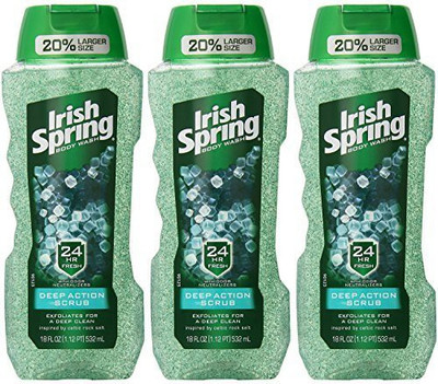 

Irish Spring Body Wash, Deep Action Scrub(Pack Of 3)(532.26 ml, Pack of 3)