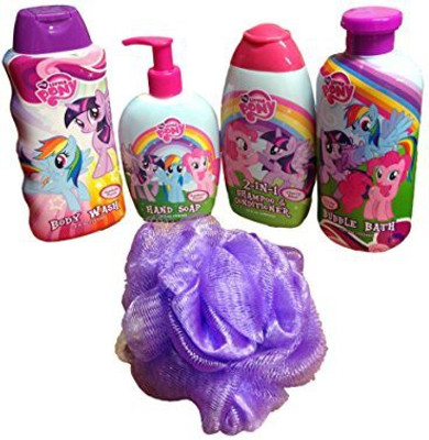 

MLP Little Pony Bath & Body Bundle -5 Items With Bonus Bath Sponge (Purple)(295 ml)