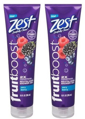 

Zest Fruit Boost Revitalizing Shower Gel - Very Berry - 2X Concentrated - Pack Of 2(295 ml, Pack of 2)