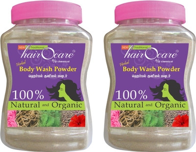 

Hairocare Herbal Body Wash Powder - Vetiver and Panneer Rose Flavour - Alternative for Soaps - Pack of 2 x 175g(350 g, Pack of 2)