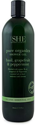 

Om She Aromatherapy Pure Organics Shower Gel Basil, Grapefruit & Peppermint(500 ml)