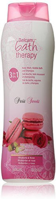 

Belcam Bath Therapy 3-in-1 Body Wash/Bubble Bath/Shampoo, Rhubarb and Rose,(946.24 ml)