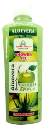 AryanShakti Aloevera Shower Gel Body Wash Conditioner Green Apple For All Type Of Skin Without Dry 300 ml(300 ml)