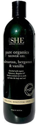 

Om She Aromatherapy Palmarosa, Bergamot & Vanilla Pure Organics Shower Gel(499.733 ml)