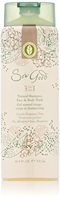 

Sow Good 3-In-1 Natural Shampoo Shower And Bath Gel Gentle Fragrance Free(499.733 ml)
